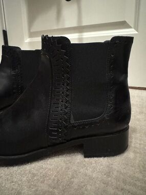 Tod's Black Chelsea Ankle Boots with Laser-Cut Detail